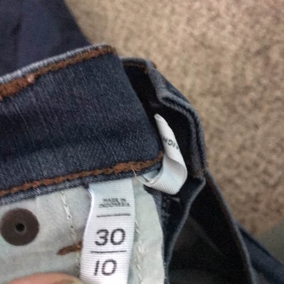 Loft Dark Wash Modern Straight Jeans - Picture 5 of 6